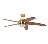 Pepeo Melton Ventilatore da Soffitto _v1 con Telecomando Acero Miele