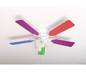 Pepeo Ventilatore da soffitto extra piatto Kisa Multicolor bianco con illuminazione