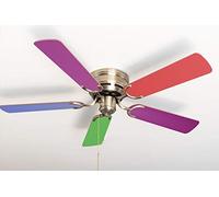 Pepeo Ventilatore da soffitto extra piatto Kisa Multicolor Ottone antico