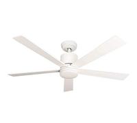 Pepeo - Ventilatore da soffitto Tibu a risparmio energetico, 132 cm, con telecomando e illuminazione a LED