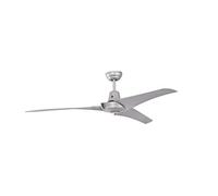 Pepeo Vourdries Ventilatore Industriale da Soffitto e Interruttore da Parete 57 W, Argento, 142 cm