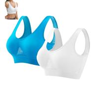 Pepepo Reggiseno Anti Agging con Lift-Up Air Tech Mesh ad alto sostegno, reggiseno sportivo traspirante contro i seni sospesi, 2pcs-f, 5XL