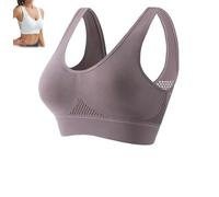Pepepo Reggiseno Anti Agging con Lift-Up Air Tech Mesh ad alto sostegno, reggiseno sportivo traspirante contro i seni sospesi, Viola-grigio, 4XL
