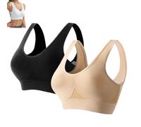 Pepepo Reggiseno Anti Agging con Lift-Up Air Tech Mesh ad alto sostegno, reggiseno sportivo traspirante contro i seni sospesi, 2 pezzi-J, M