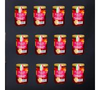 Peperoncini Ripieni con Quartirolo Lombardo DOP Sott'Olio - Autentico Antipasto Italiano (Scatola 12 vasi da 140 gr)