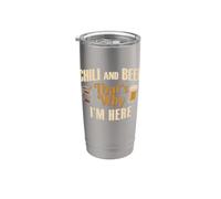 Peperoncino e birra Ecco perché sono qui Food Lover Graphic Bicchiere termico in acciaio inox doppia parete