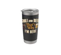 Peperoncino e birra Ecco perché sono qui Food Lover Graphic Bicchiere termico in acciaio inox doppia parete
