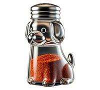 Peperrier - Accessorio da cucina con coperchio in acciaio inossidabile, salina per cucina a forma di cane, per carne , bistecca, friggere, barbecue, cottura pic-nic, giardino esterno