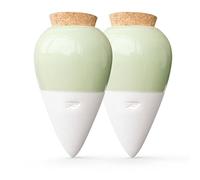 Pepin | 2X Ollas Terre Cuite à Planter | Irrigazione Automatica ed Ecologica per Piante da Interno e da Esterno | Sistema di Irrigazione Naturale | Autonomia di Circa 1 Settimana | OYA Verde - 250ml