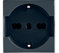 PEPITA PRESA SCHUKO/BIV 2P+T 16A NERO - BOCCHIOTTI PRSSCH2PT16ABK