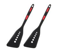 PEPLAYTAL 2 pezzi Spatole in Silicone Flessibile Anti-scottatura per Cucina Paletta Resistente al Calore per Pancake Frittate e Dolci Facile da e Conservare