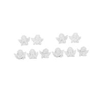 PEPLAYTAL 20 Pezzi Putto Barocco Abbellimenti Angelo Per L'artigianato Glitter Arredamento Angeli Kit Ornamento Della Copertura Del Telefono Ornamento Fai Da Te Bianca Resina
