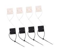 PEPLAYTAL 400 pezzi Supporti Fascette Autoadesivi per con Clip e Fasce Regolabili Base Fermacavo Resistente per Organizzazione Elettrica Garage