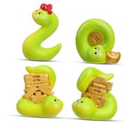 PEPLAYTAL 4pezzi Decorazioni Animali Forma di Serpente Figurine Carine per Decorazioni da Tavolo e Festeggiamenti del Capodanno Cinese per Regali