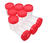 PEPLAYTAL 50 Pezzi Contenitori per Campioni con Vite Spirale Contenitori Sterili per Esami Feci Vasetti Plastica Sigillati per Laboratorio Uso Pratico e Sicuro Colore Casuale