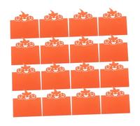 PEPLAYTAL 50 Pezzi Rustic Halloween Pumpkin Place Cards Folded Tent Style For Autumn Party Table Decorations Blank Name Tags For Thanksgiving Dinner And Seasonal Events