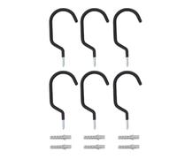 PEPLAYTAL 6 pezzi Ganci da Parete per Bicicletta in Metallo Resistenti per Garage e Casa Facili da Installare su Muro in o Mattone Design Avvolgente Protettivo per Tutti i Tipi Bici