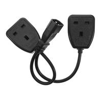 PEPLAYTAL Alimentazione Maschio Doppia Uk Pin Nero Iec Inglese per Ups Prolunga Elettrica Compatibile con Sistemi Unito