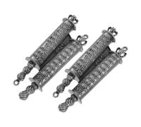PEPLAYTAL Mezuzah in Metallo con Benedizione Incisa e Pergamena Religiosa Decorazione Retro per Ingresso Sacro Ebraico Ebrei