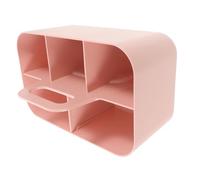 PEPLAYTAL Organizer Scrivania in Plastica con Scomparti e Maniglia Portatile Divisorio per Cosmetici Cancelleria e Prodotti per Pulizia per Bagno e Ufficio