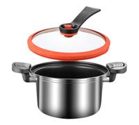 PEPLAYTAL Pentola Pressione Micro in Acciaio Pentola per Zuppe Bassa Pressione Antiaderente Cottura e Sigillatura Ottimale per Cucina Domestica