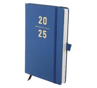 PEPLAYTAL Planner Portatile Multiuso con Porta Penna Organizzatore Settimanale e Agenda Accademica Notebook per Appunti e Scrittura Copertina Rigida Blu Scuro Perlato per Scuola e Ufficio
