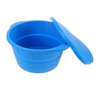 PEPLAYTAL Silicone Ice Cube Mold Extra Large Capacity With Lid Foldable Reusable Round Mold For Cold Plunge Therapy Parties And Coolers Easy Release