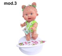 Pepote Summer PEPOTES 28cm Bambola Profumata in Vinile con Tavola da Surf Reborn