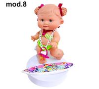 Pepote Summer PEPOTES 28cm Bambola Profumata in Vinile con Tavola da Surf Reborn