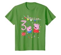 Peppa Pig And George, Today I Am 3rd Birthday Maglietta, Bambini, Erba, 12 Anni