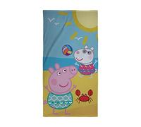 Peppa Pig Asciugamano ufficiale, design accattivante, super morbido al tatto, 100% cotone, perfetto per casa, bagno, spiaggia e piscina, 140 x 70 cm