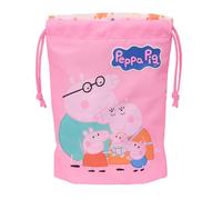 PEPPA PIG BABY PIG - Sacchetto spuntino pranzo Bag, Portatodo, Qualità e Massima Resistenza, Porta Cibo, Ricreo, 20 x 25 cm