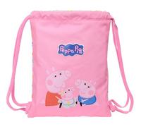 PEPPA PIG BABY PIG - Zaino a sacco piatto Junior, ideale per bambini di diverse età, comodo e versatile, qualità e resistenza, 26 x 34 cm
