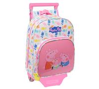 PEPPA PIG Baby PIG - Zaino per bambini con trolley Safta 705, ideale per bambini di diverse età, comodo e versatile, qualità e resistenza, 26 x 11 x 34 cm