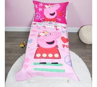 Peppa Pig - Be Nice & Kind - Set di biancheria da letto per bambini, 4 pezzi, rosa