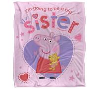 Peppa Pig Big Sister Coperta super morbida al tatto setoso - 152 x 127 cm