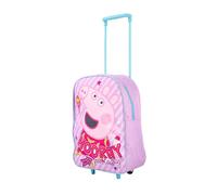 Peppa Pig Borsa Trolley Con Ruote Bambini Viola 40cm x 30cm x 15cm Nuova
