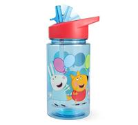 p:os Peppa Pig Borraccia per bambini, 450 ml, con cannuccia, piccola bottiglia perfetta per l'asilo, il parco giochi o la casa, per ragazzi e ragazze, blu