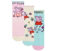 Peppa Pig Calze Bambina, Calzetti Multipack da 3, Set Calzini Ragazza, Multicolore 27-30cm