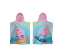 Peppa Pig Telo Poncho Cappuccio 100% Cotone Bambini Accappatoio Piscina Spiaggia