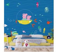 Peppa Pig Carta da Parati Ragazzo E Bambina Letto 300x270 CM Avventura Acquatico