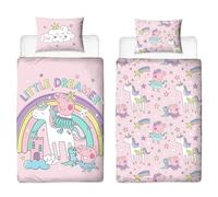 Peppa Pig Character World - Copripiumino per lettino da bambino, reversibile, double-face, con federe abbinate
