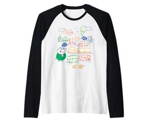Peppa Pig Chooo Chooo Beep Beep Transportation Showcase Maglia con Maniche Raglan