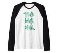 Peppa Pig Christmas Ho Ho Ho Monochromatic Portraits Maglia con Maniche Raglan
