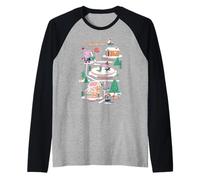 Peppa Pig Christmas Jolly Winter Town Map Maglia con Maniche Raglan
