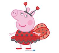 Peppa Pig Coccinella Cartone Ritaglio/Sagoma/IN Piedi - Valentine Festa Fun