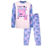 Peppa Pig Completo Pigiama Ufficiale Pig | età 3-8 | Pigiami Maniche Lunghe | 100% Cotone Costume | Articolo Ufficiale | Regalo per Ragazze - 3-4 Anni