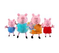 Peppa Pig Confezione da 5 pezzi di peluche - Peppa, George, Evie, Mummy Pig e Daddy Pig - Giocattoli pre-scuola con animali ricoperti