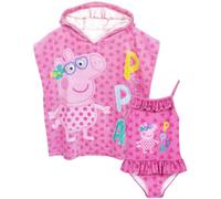 Peppa Pig Costume Da Bagno E Poncho Set Ragazze (NS6396)