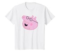Peppa Pig Daddy Pig Face Maglietta, Bambini, Bianco, 10 Anni